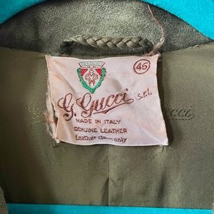 VINTAGE GUCCI Suede Bomber Jacket